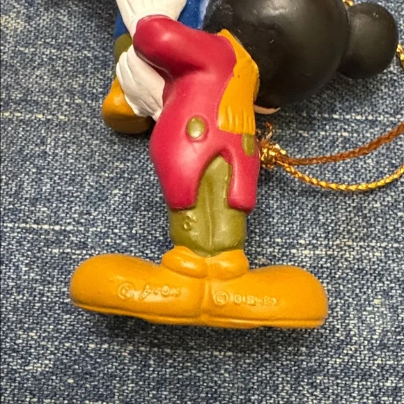 1992 Avon Disney Mickey Mouse Bob Cratchit Tiny Tim Christmas Carol Ornament - Picture 4 of 5